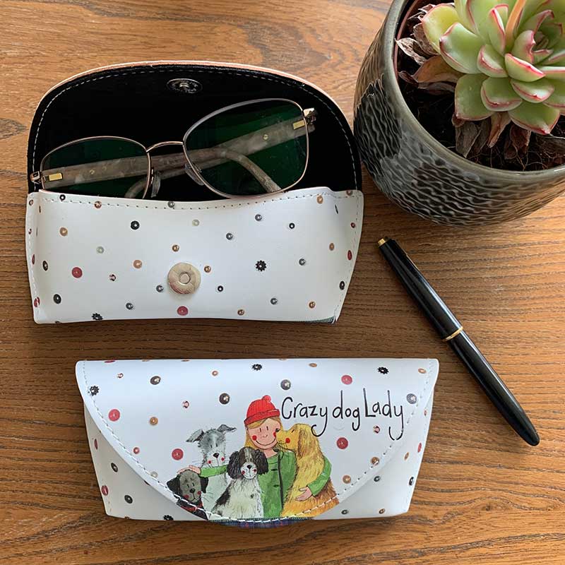 Crazy Dog Lady Glasses Case