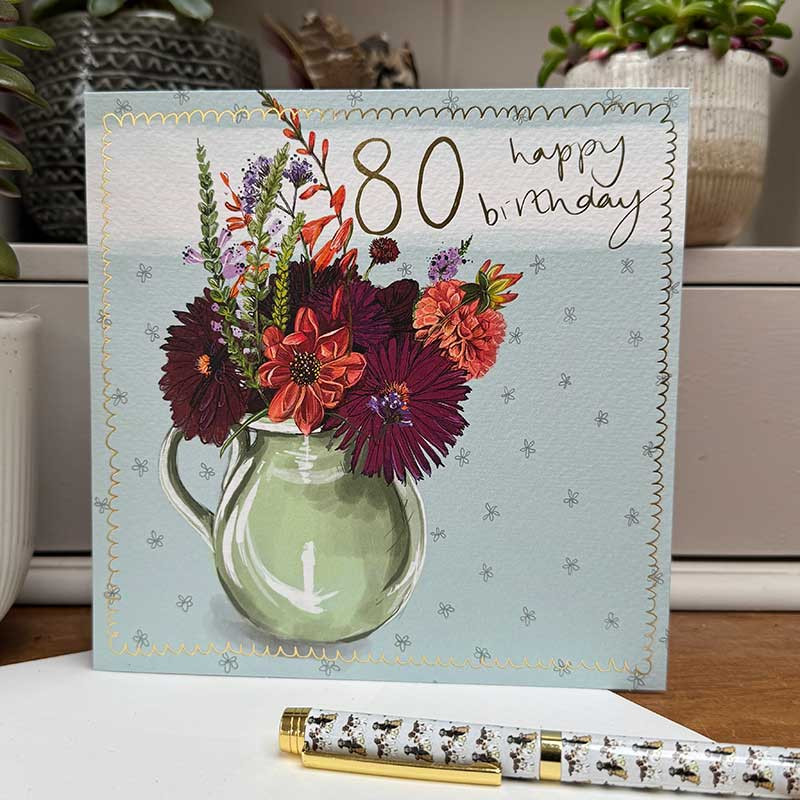 80Th Birthday Large Sparkle Card