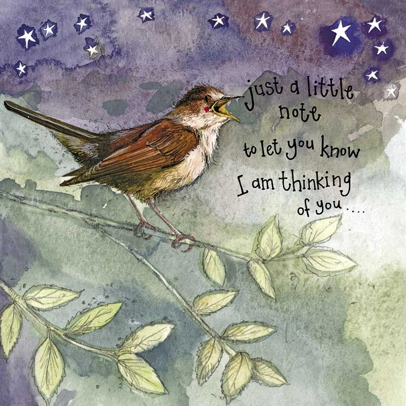 Starlight Nightingale Thinking Of You Foil Card