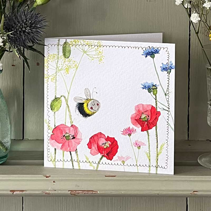 Bee And Poppies