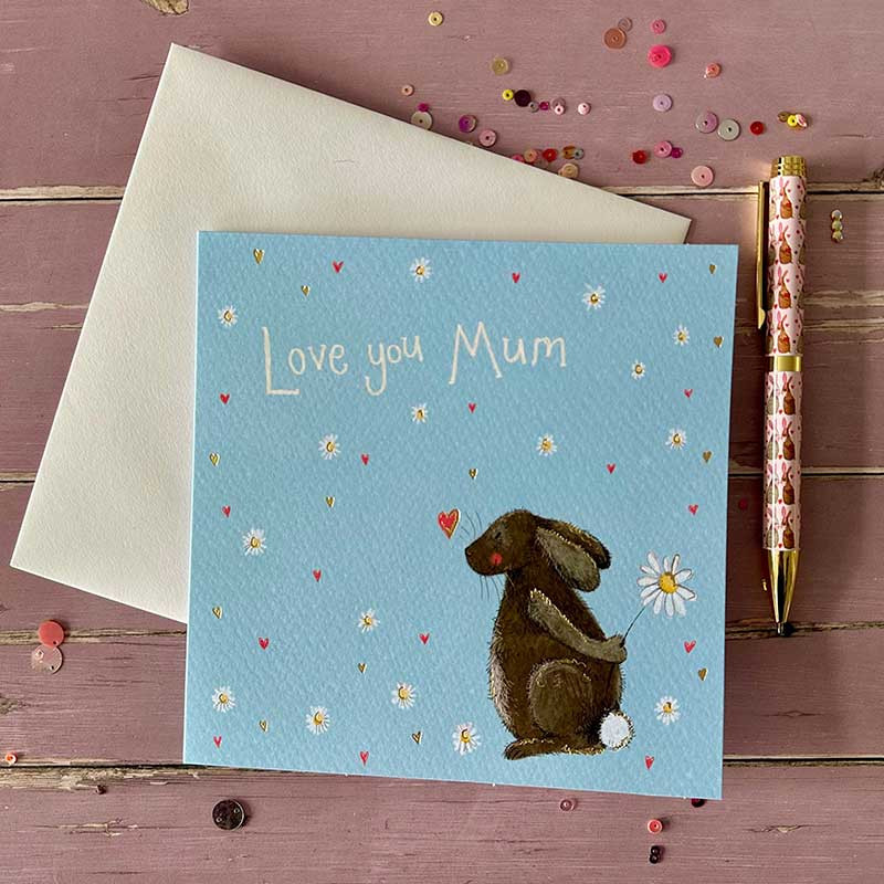 Sprs57 Rabbit Love You Mothers Day Card