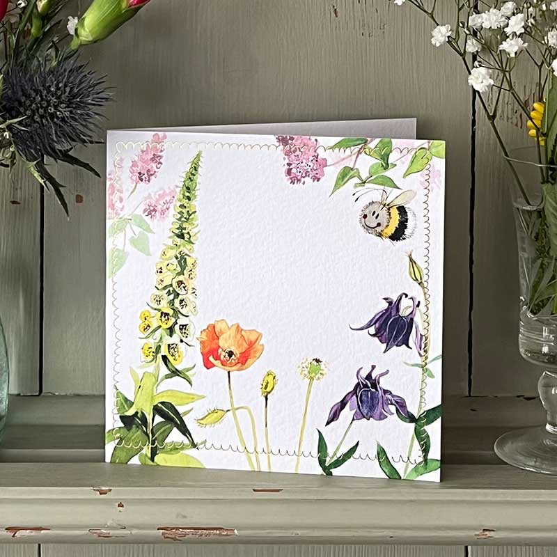 Bee And Foxgloves