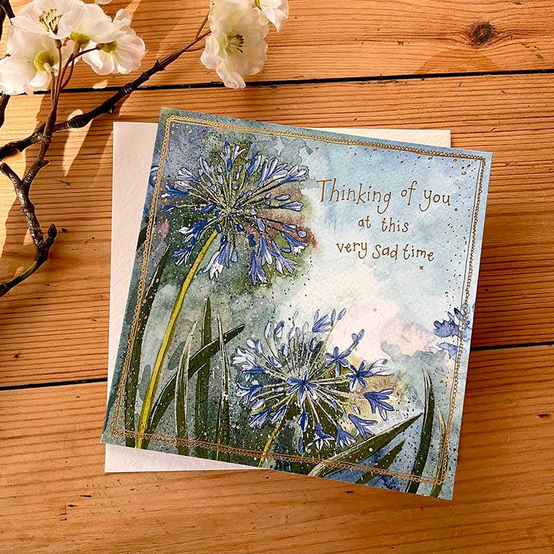 Agapanthus Thinking Of You Card