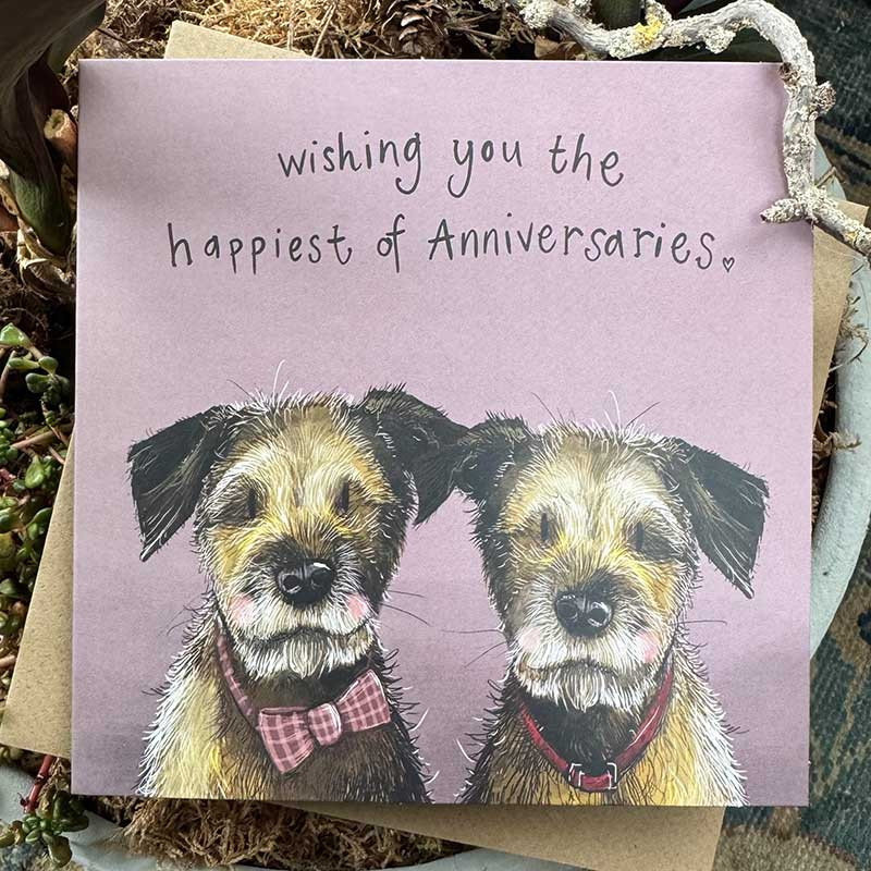 Border Anniversary Card