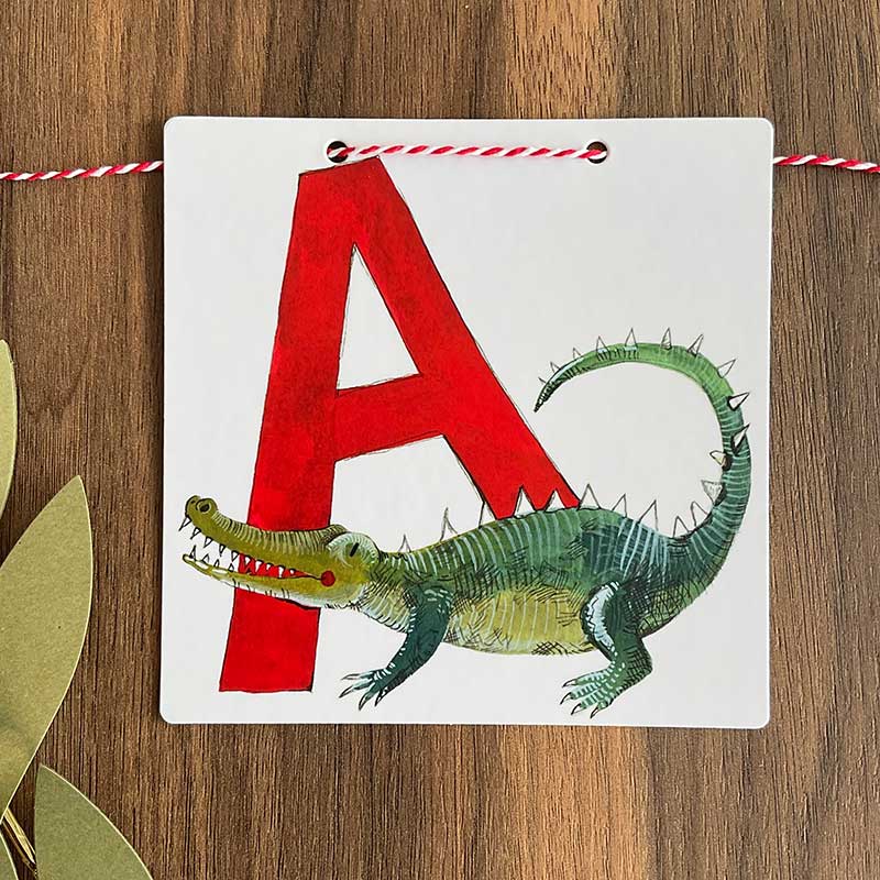 A Alligator Alphabet Tile
