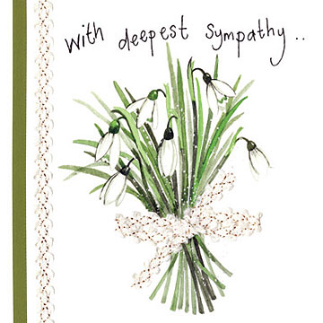 Snowdrop Sympathy Card