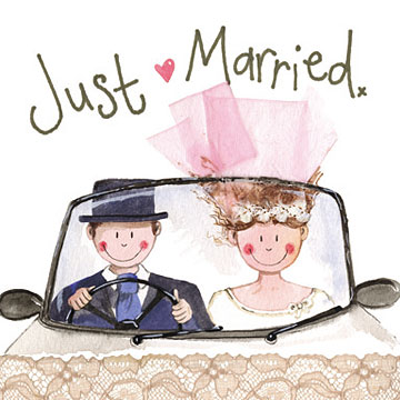 Just Married Wedding Card