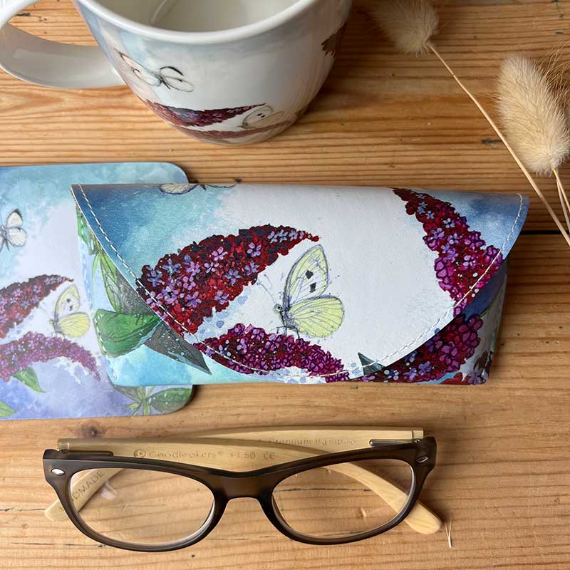 Butterflies And Buddleja Glasses Case