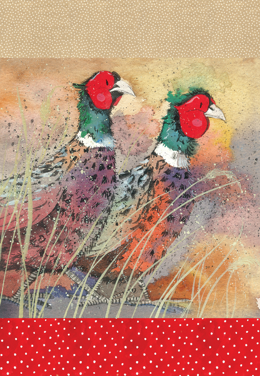 Pleasant Pheasants Tea Towels