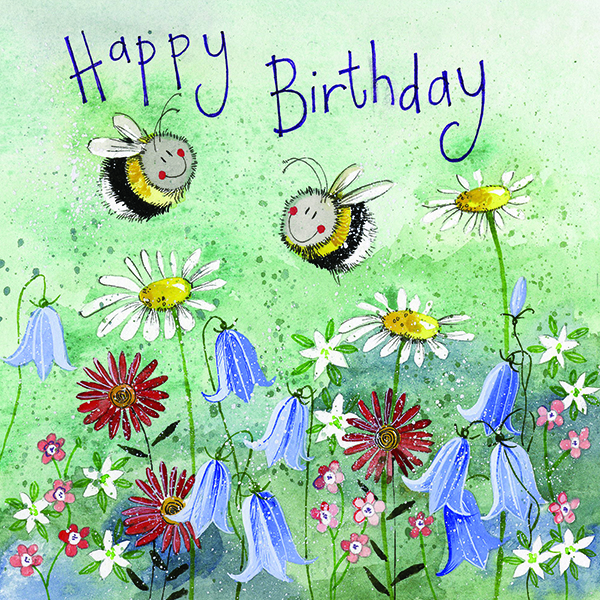 Bee Meadow Birthday Card
