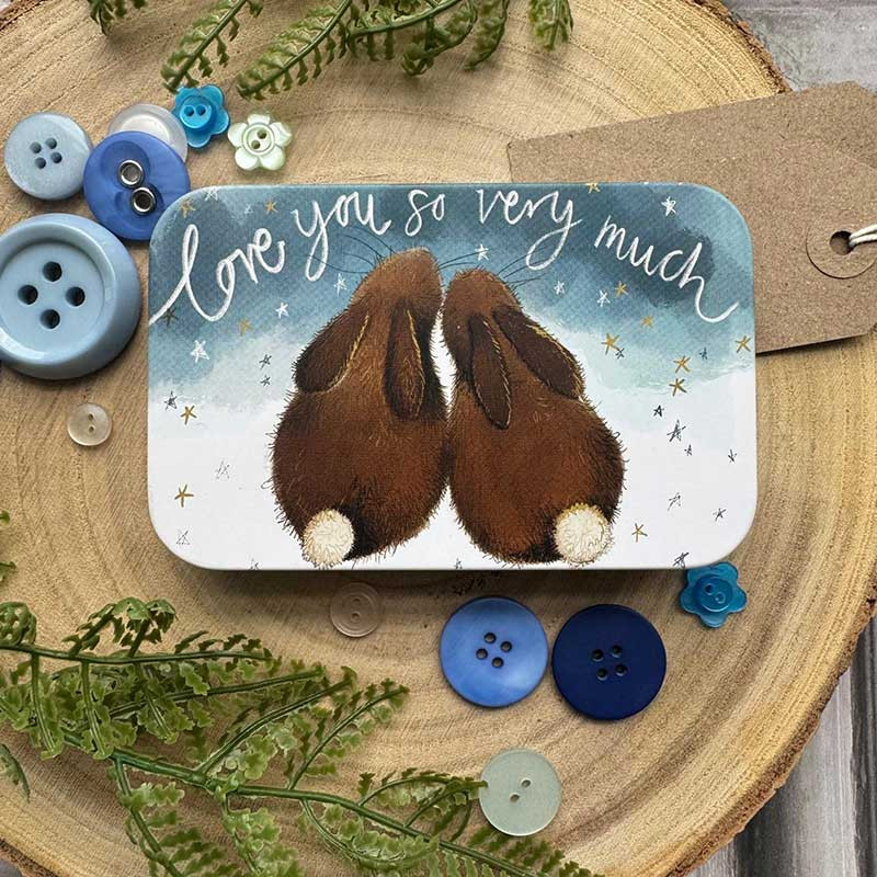 Bunny Love Small Rectangular Tin