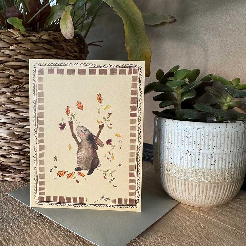 Leaves Are Falling Blank Card