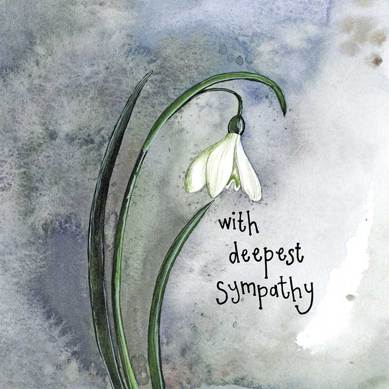Starlight Snowdrop Sympathy Foil Card