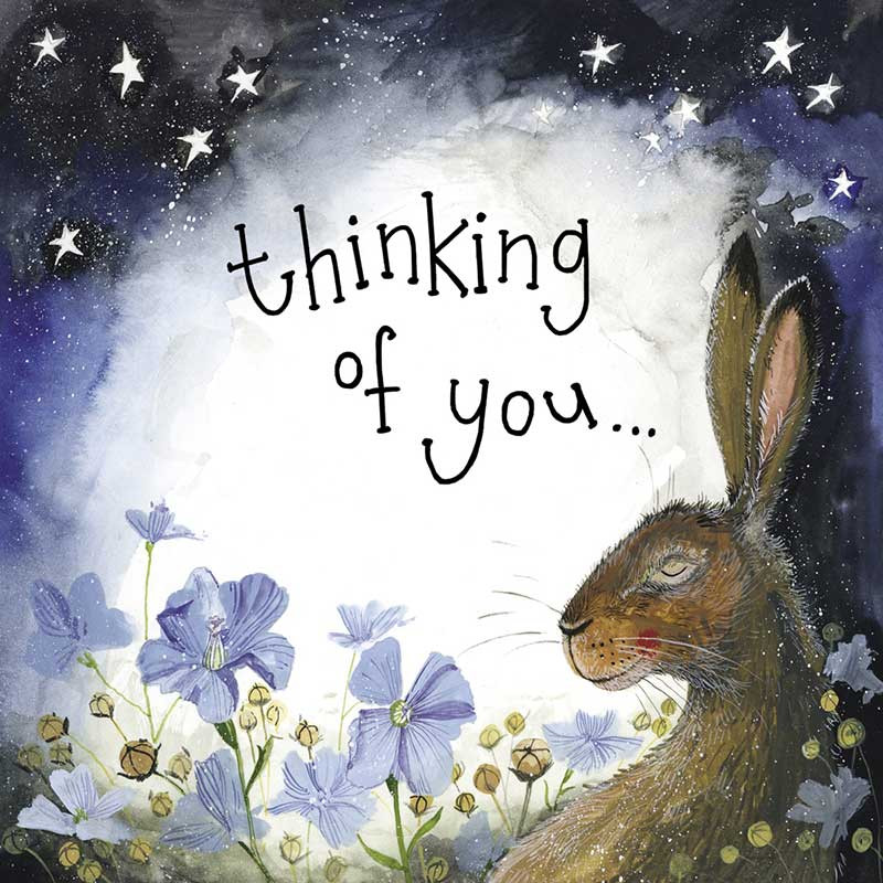 Starlight Hare Thinking Of You Foil Card