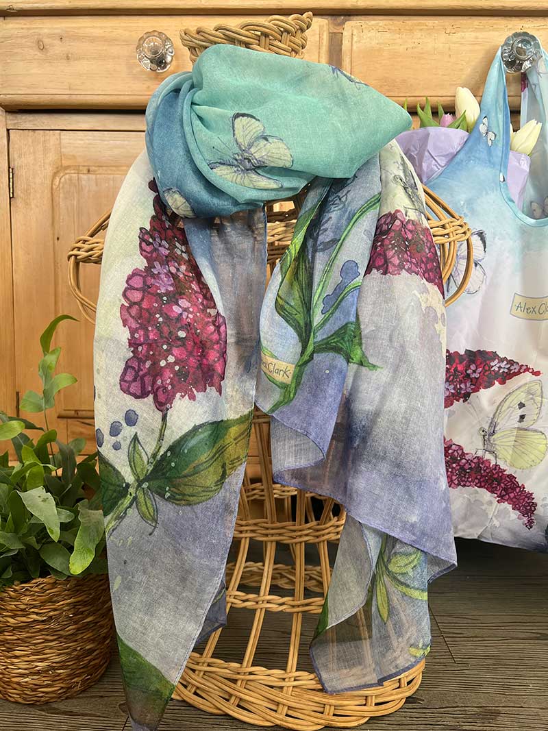 Butterflies And Buddleja Long Scarf