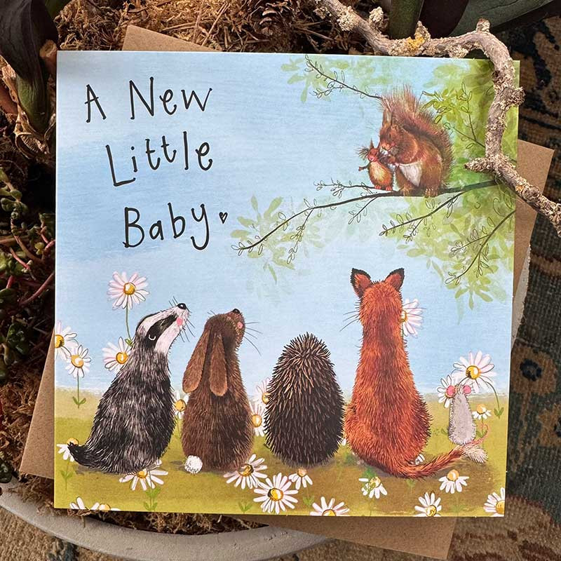 Squirrel New Baby Card