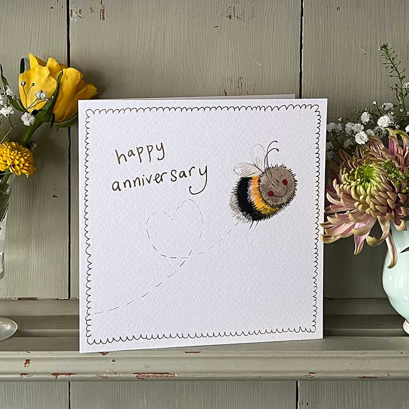 Bee Anniversary Sparkle Card