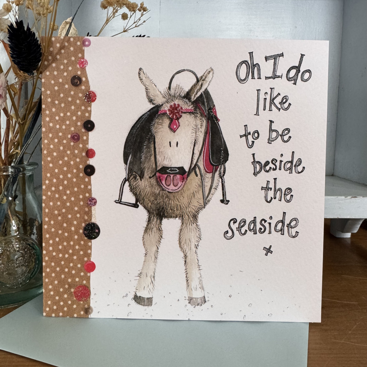 Seaside Donkey Card