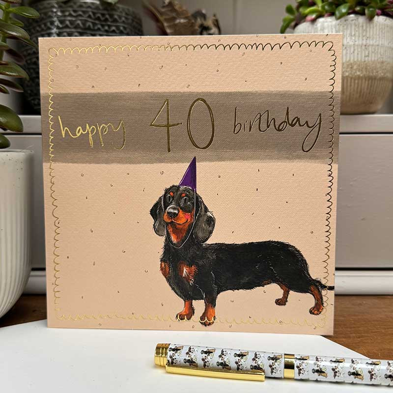 40 Today Large Sparkle Card