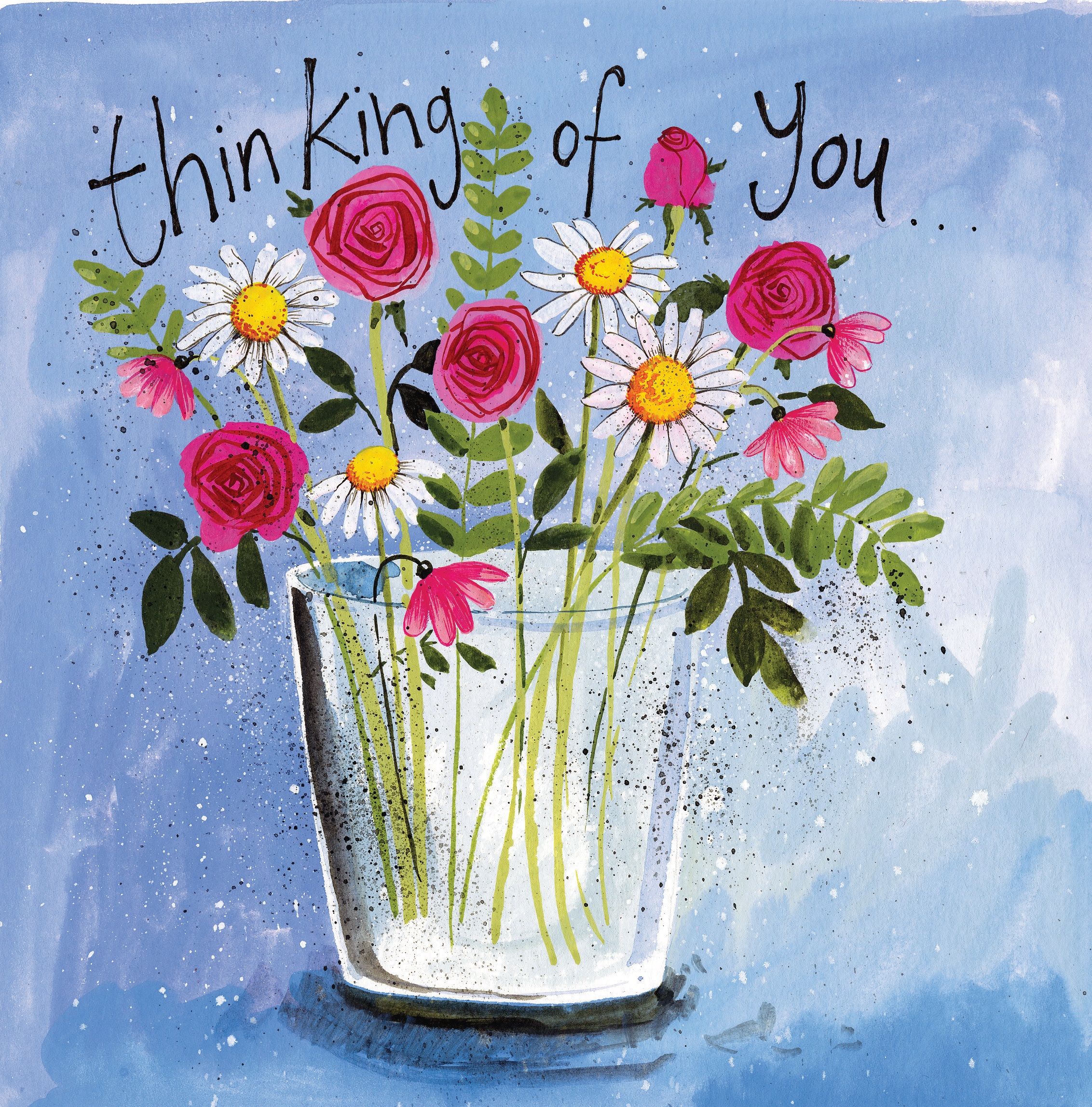 Vase Of Flowers Thinking Of You