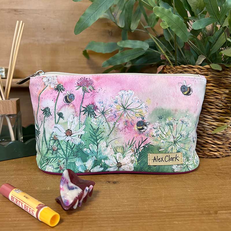 Bees In Summer Makeup Bag